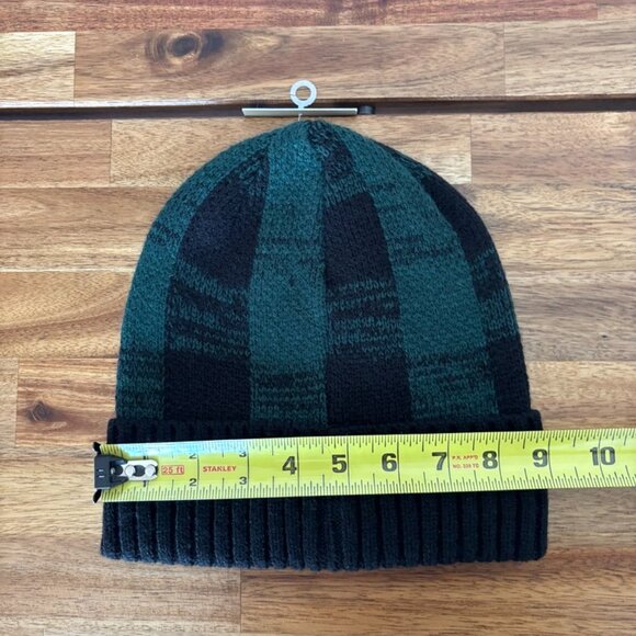KAVU Beanie Creston Hunter UNISEX OSFM Cuffed Plaid Green Outdoor Gorpcore NWT - Picture 7 of 9